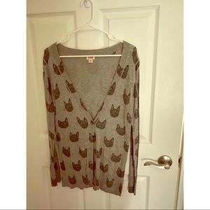 Mossimo grey kitty sweater